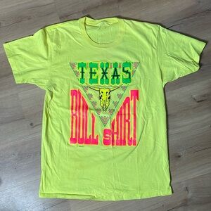 Vintage!‎ Single-Stitch! Neon! Texas Bull Shirt. Size XL. No Tag. EUC.